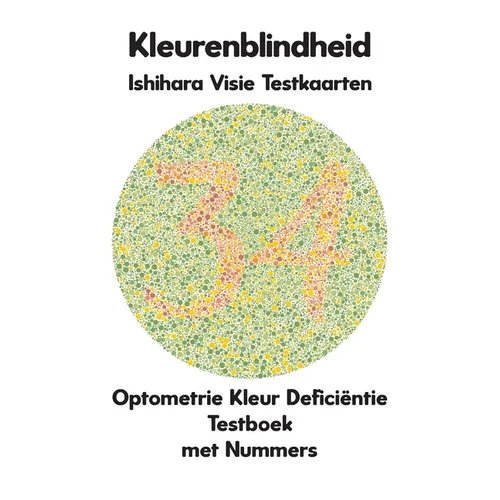 Kleurenblindheid Ishihara Visie Testkaarten Optometrie Kleur Deficiëntie Testboek met Nummers: Plaatdiagrammen voor Monochromie Dichromie Protanopie D
