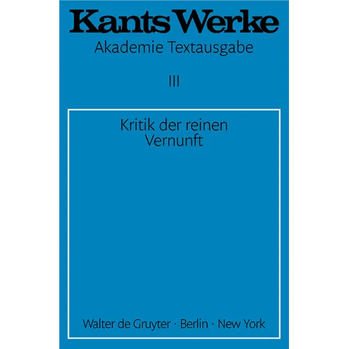 Kritik der reinen Vernunft