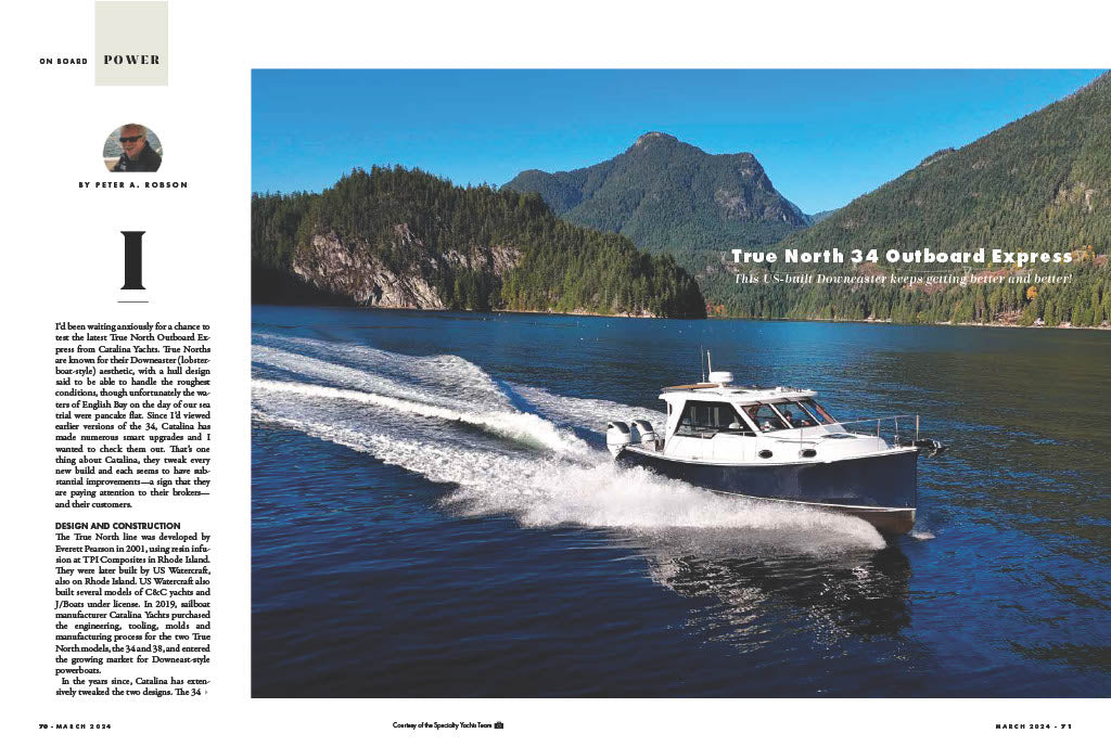 Pacific Yachting - March 2024: Peace & Quiet At Tumbo Island, Tarp Tips For Bottom Painting, Find Your Own Solitude, Keeping It Simple, Wooden Boatbuilding & More!