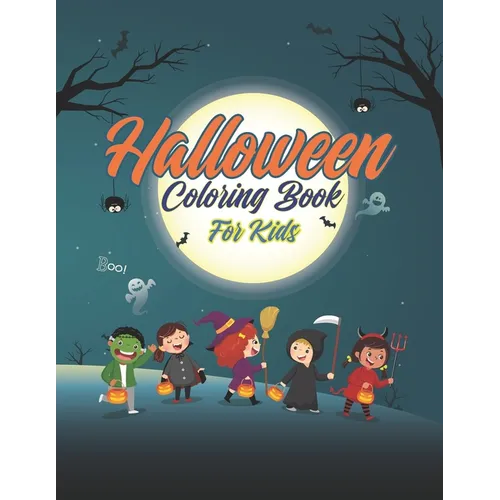 Halloween Coloring Book For Kids: Glossy cover, 8.5 x 11 inches