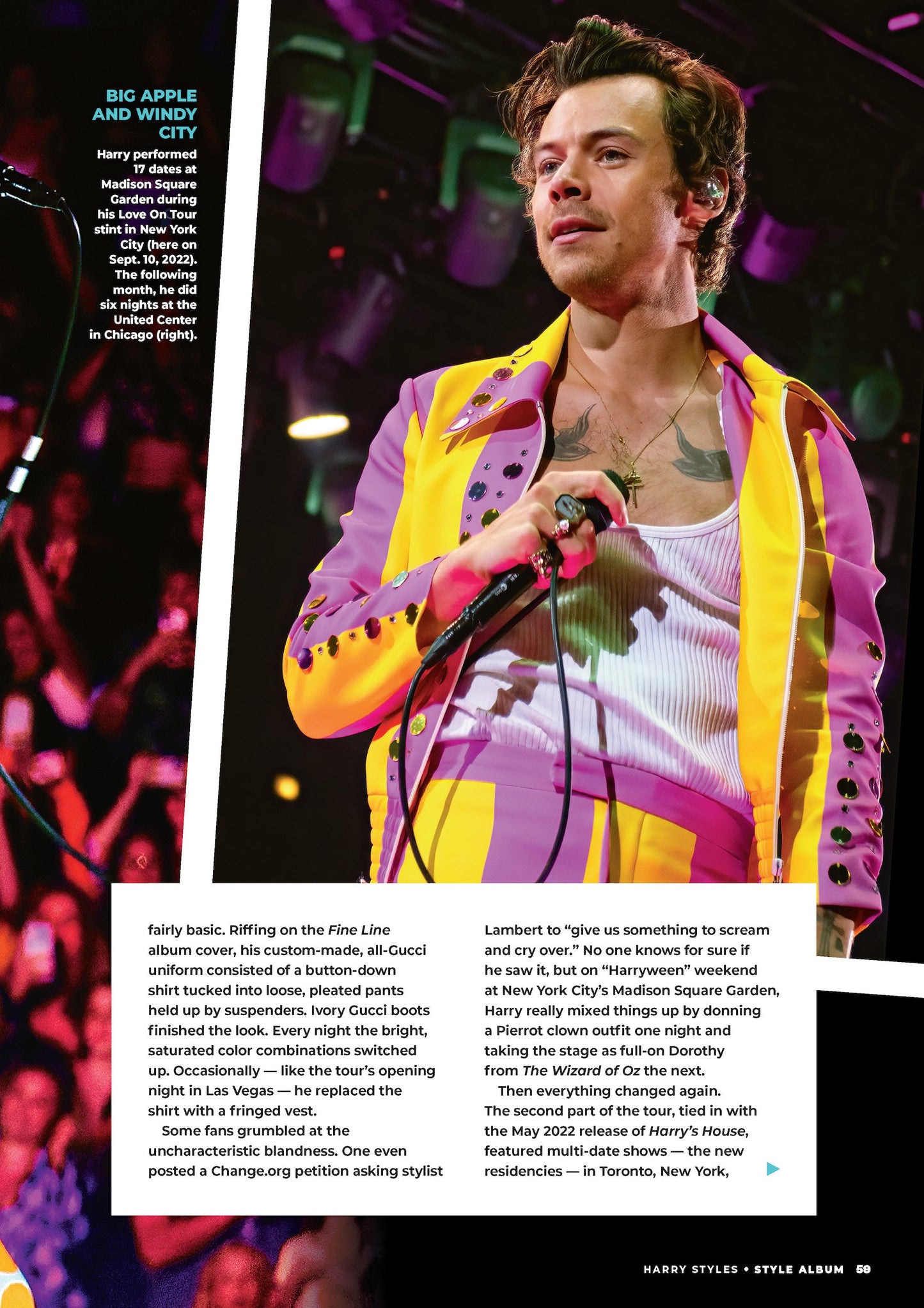 Harry Styles - Style Album: 150 Photos, Love On Tour Era, As It Was, One Direction, Jumpsuits, Nail Polish, Gender-Neutral, Vogue Cover, Gucci, Haute Couture, Mick Jagger & David Bowie Fashion Trends!