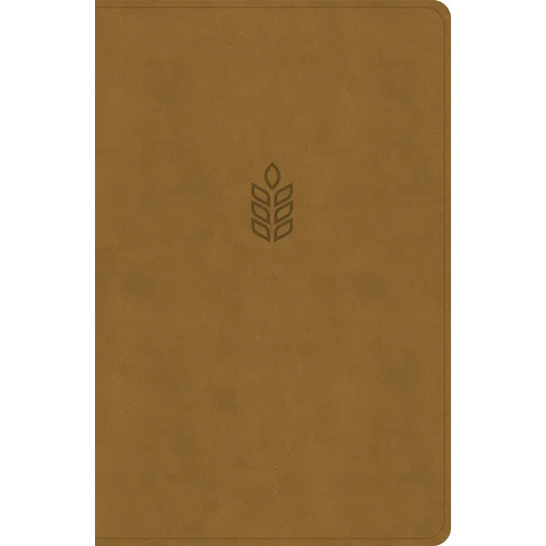 CSB Personal Size Giant Print Bible, Camel Suedesoft Leathertouch, Indexed
