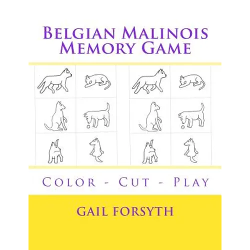 Belgian Malinois Memory Game: Color - Cut - Play