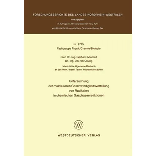 Untersuchung der molekularen Geschwindigkeitsverteilung von Radikalen in chemischen Gasphasenreaktionen
