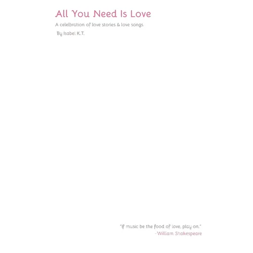 All You Need Is Love - A Collection Of Short Stories (Vol.1)