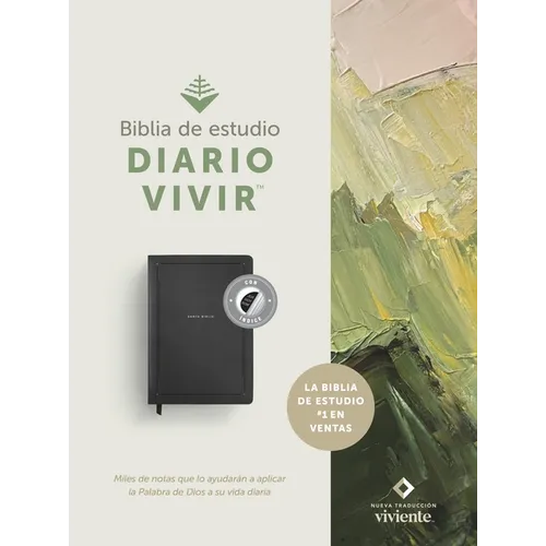 Biblia de Estudio del Diario Vivir Ntv (Sentipiel, Negro, Índice, Letra Roja)