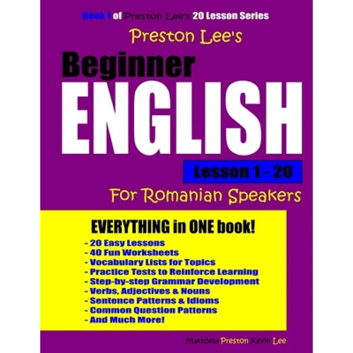 Preston Lee's Beginner English Lesson 1 - 20 For Romanian Speakers