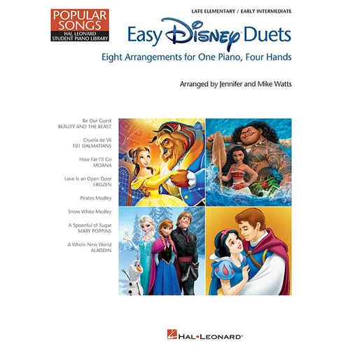Easy Disney Duets - Popular Songs Series: Nfmc 2024-2028 Selection Late Elementary/Early Intermediate Level