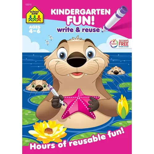 School Zone Kindergarten Fun! Write & Reuse Workbook