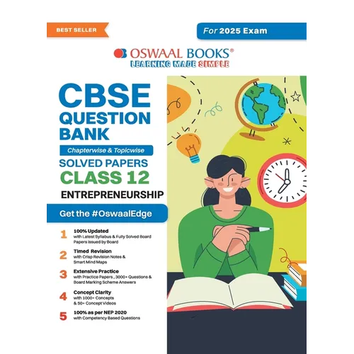 Oswaal CBSE Question Bank Class 12 Entrepreneurship, Chapterwise and Topicwise Solved Papers For Board Exams 2025