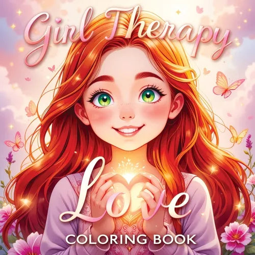 Girl Therapy Love Coloring Book: Celebrate Self-Love and Self-Care - Cute and Simple Illustrations for Relaxation and Empowering Art Activities for Ki