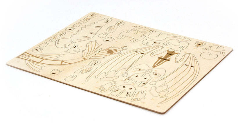 IncrediBuilds: DreamWorks Dragons Book and 3D Wood Model