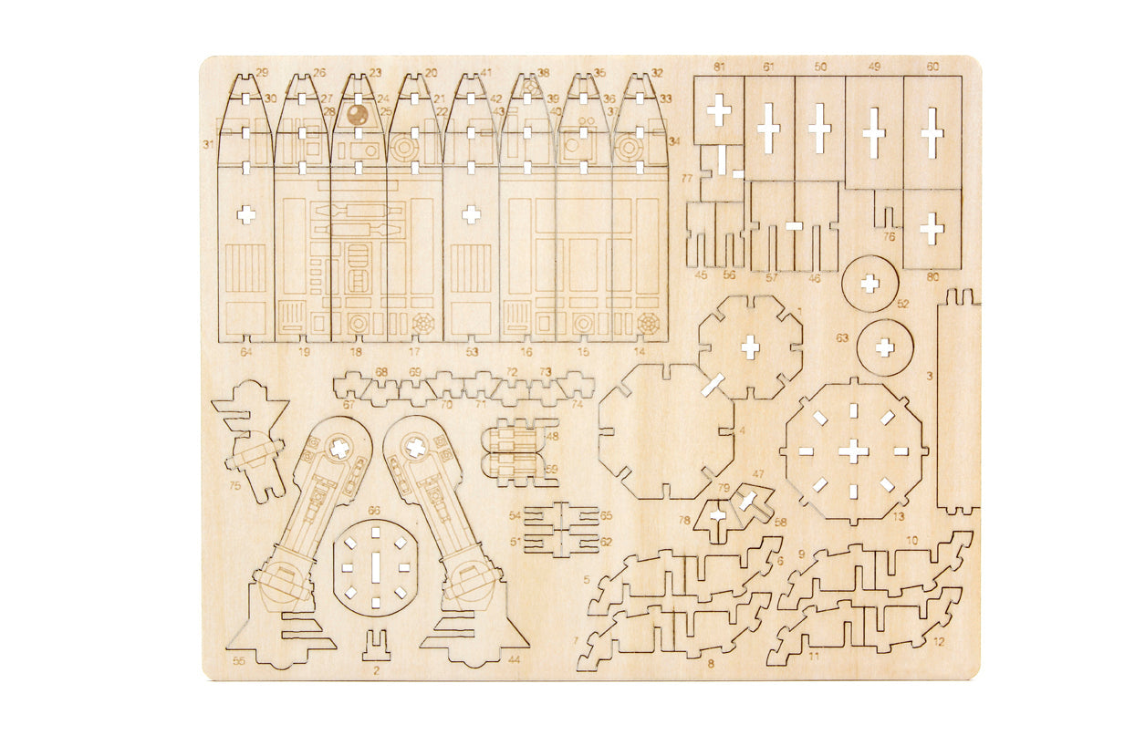 IncrediBuilds: Star Wars: R2-D2 3D Wood Model