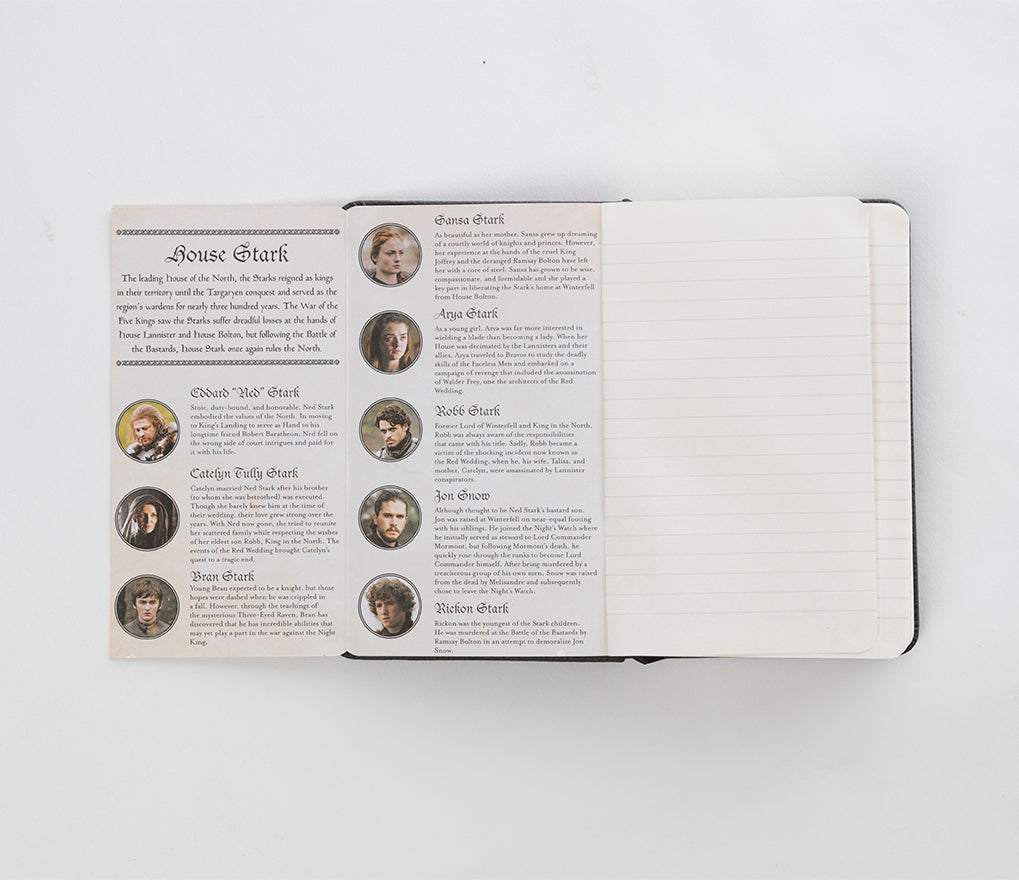 Game of Thrones: House Stark Ruled Pocket Journal Hardcover Book