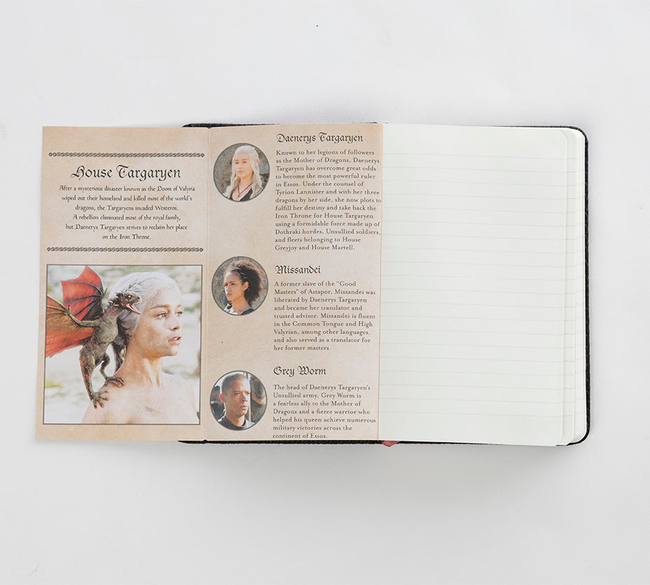 Game of Thrones: House Targaryen Ruled Pocket Journal Hardcover Book