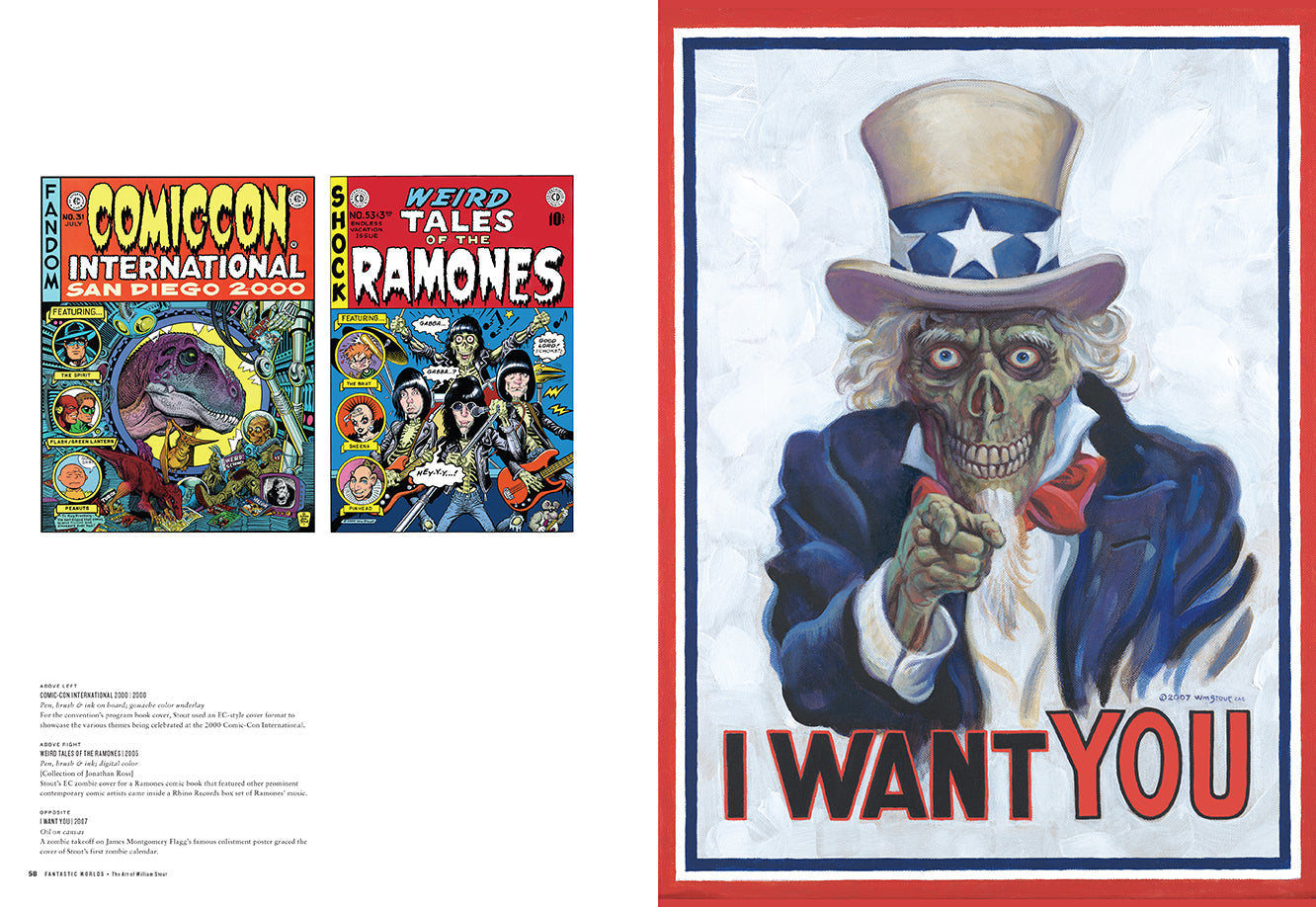 Fantastic Worlds: The Art of William Stout Hardcover Book