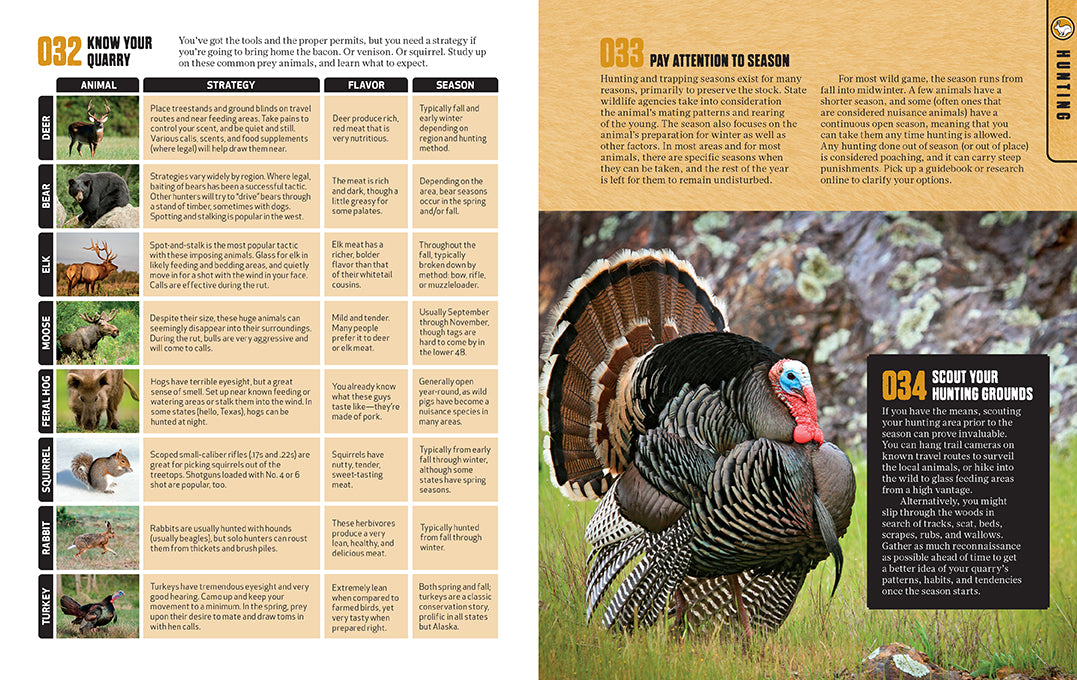 Hunting & Gathering Survival Manual Softcover Book