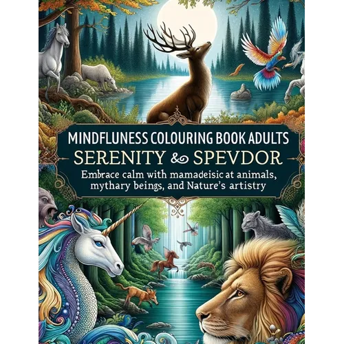 Mindfulness Coloring Book for Adults: Serenity and Splendor - Embrace Calm with Majestic Animals, Mythical Beings, and Nature's Artistry