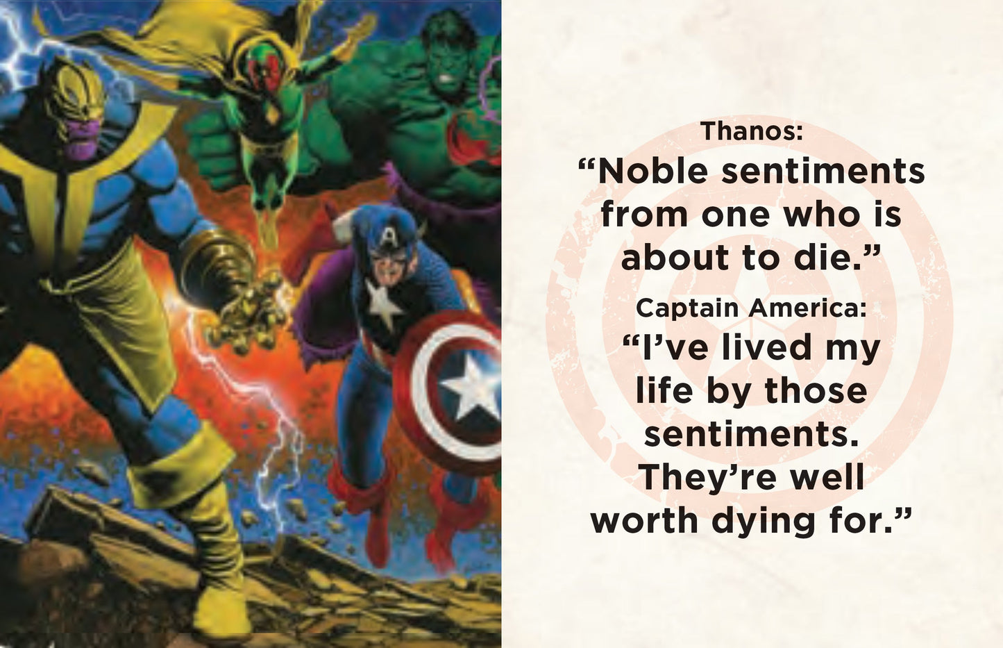 Marvel Comics: Captain America: Inspirational Quotes From the First Avenger Hardcover Book