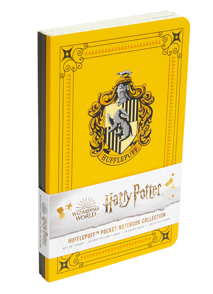 Harry Potter: Hufflepuff Pocket Notebook Collection (Set of 3) Softcover Book