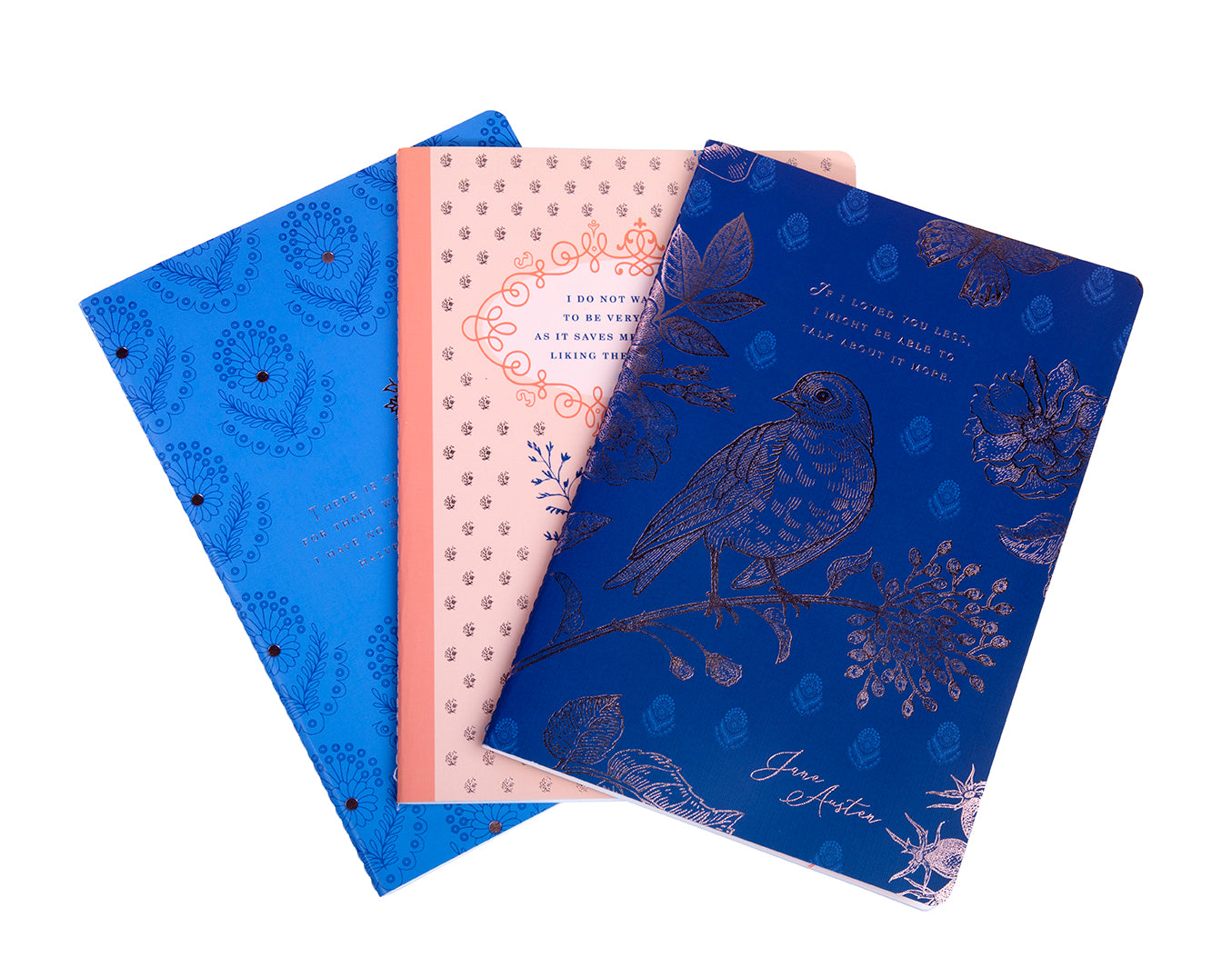 Jane Austen Sewn Notebook Collection (Set of 3) Softcover Book