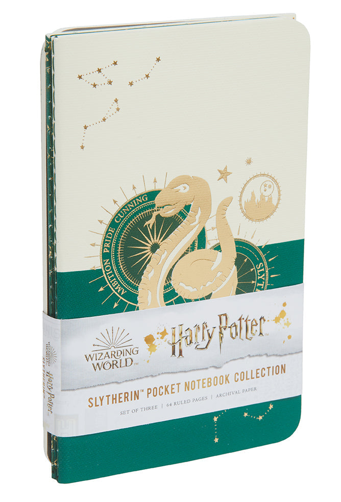 Harry Potter: Slytherin Constellation Sewn Pocket Notebook Collection (Set of 3) Softcover Book