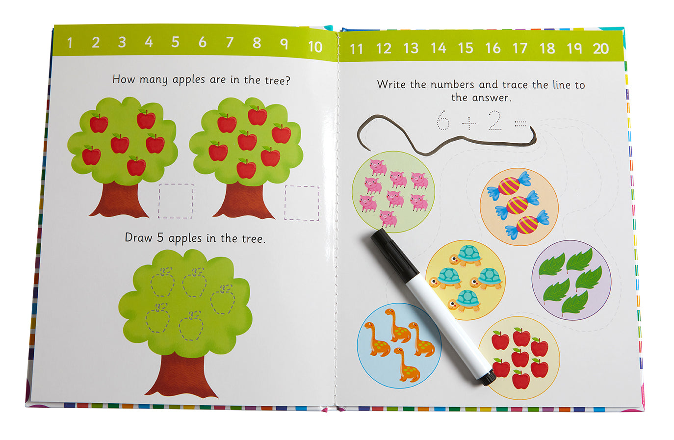 Let's Learn: First Number Skills (Write and Wipe) Hardcover Book