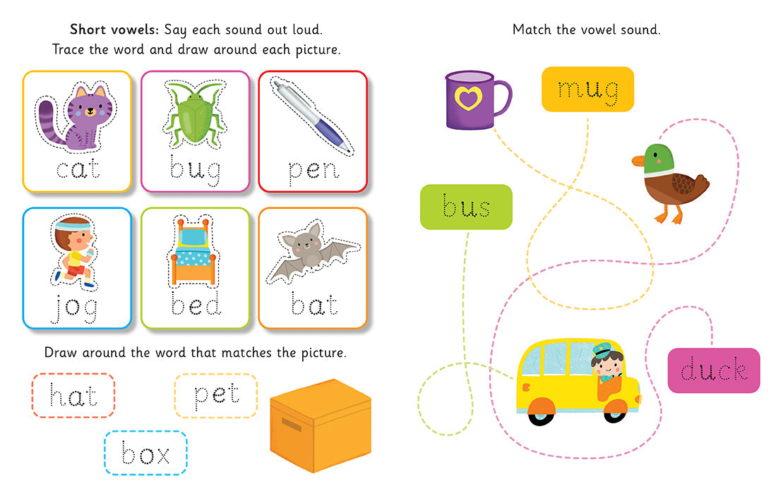 Let's Learn: First Phonics (Write and Wipe) Hardcover Book
