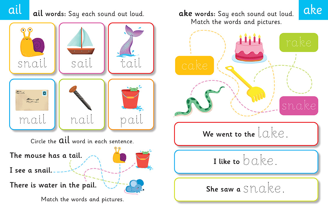 Let's Learn: Word Families (Write and Wipe) Hardcover Book