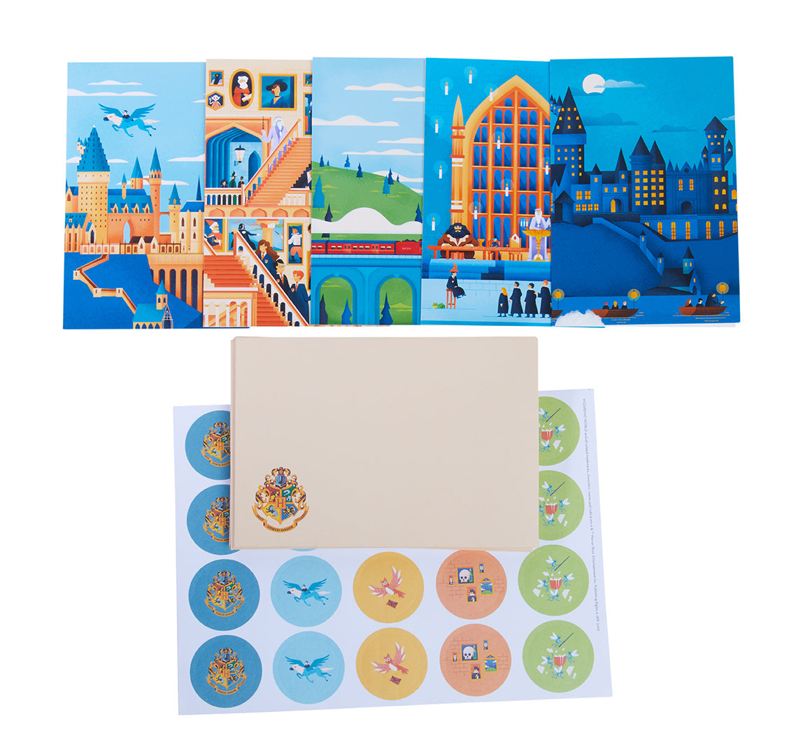 Harry Potter: Exploring Hogwarts Card Portfolio Set (Set of 20 Cards) Softcover Book
