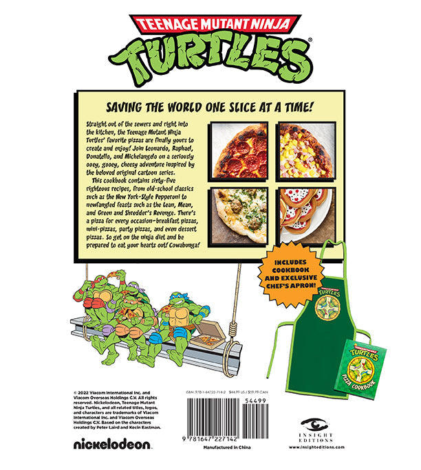 The Teenage Mutant Ninja Turtles Pizza Cookbook Gift Set Hardcover Book