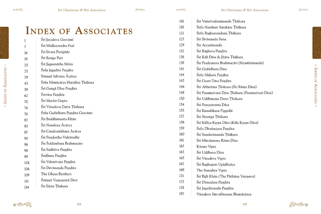 Sri Chaitanya & His Associates Hardcover Book