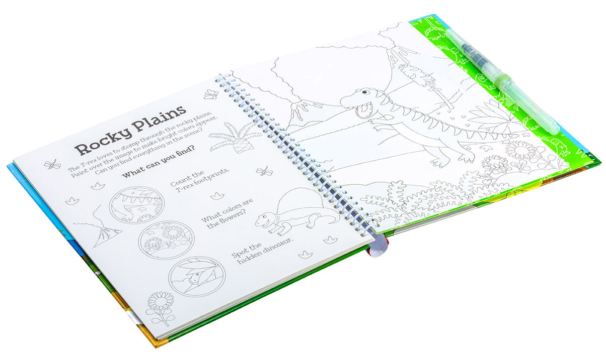 Magical Water Painting: Amazing Dinosaurs Softcover Book