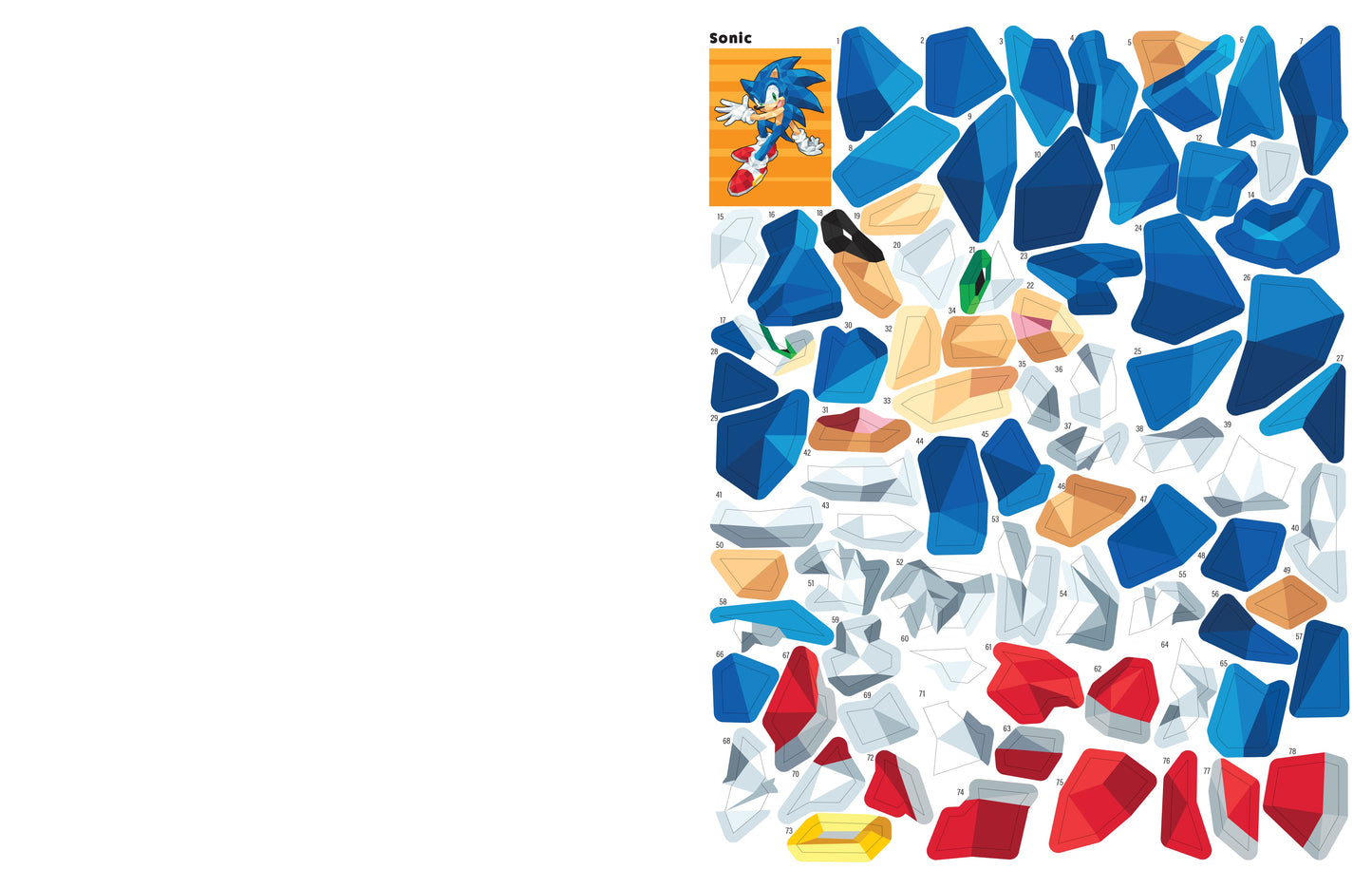 Sonic the Hedgehog: The Official Color by Sticker Hardcover Book
