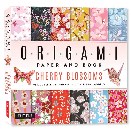 Cherry Blossoms Origami Paper and Book: 20 Easy Models with 96 High Quality Folding Sheets (Double-Sided)