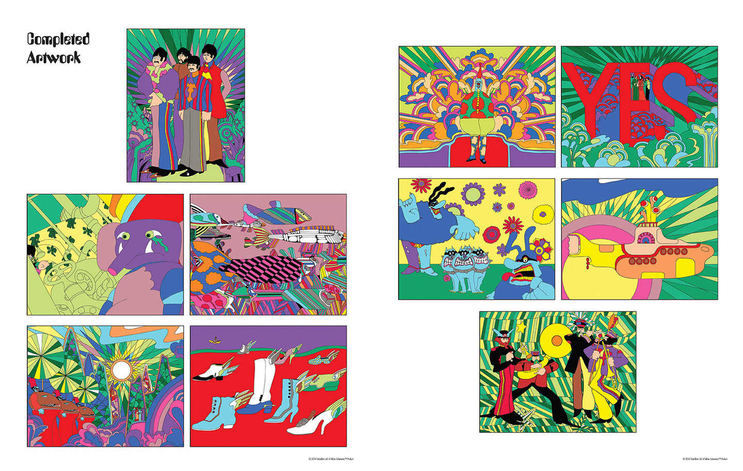 The Beatles Yellow Submarine Color by Numbers Softcover Book