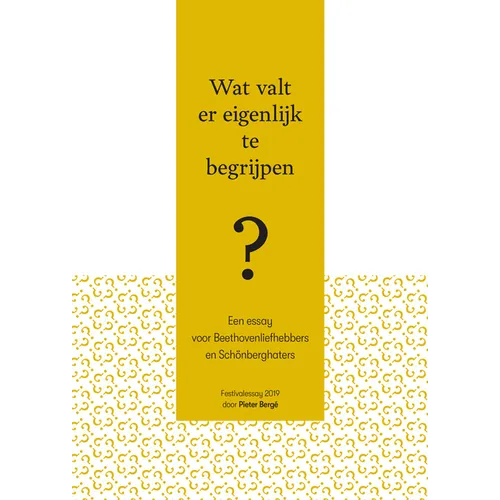 Wat Valt Er Eigenlijk Te Begrijpen?: Een Essay Voor Beethovenliefhebbers En Schonberghaters - Paperback