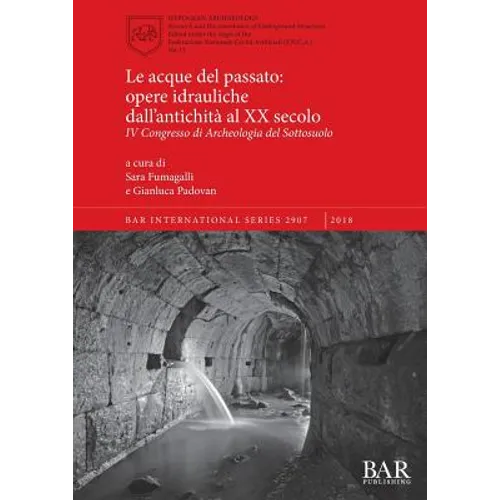 Le acque del passato: opere idrauliche dall'antichità al XX secolo: IV Congresso di Archeologia del Sottosuolo