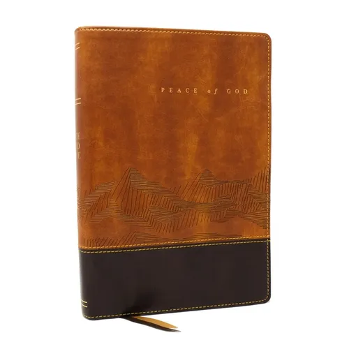 Peace of God Bible: Discover and Experience God's Shalom Throughout the Bible (Nkjv, Brown Leathersoft, Red Letter, Comfort Print)