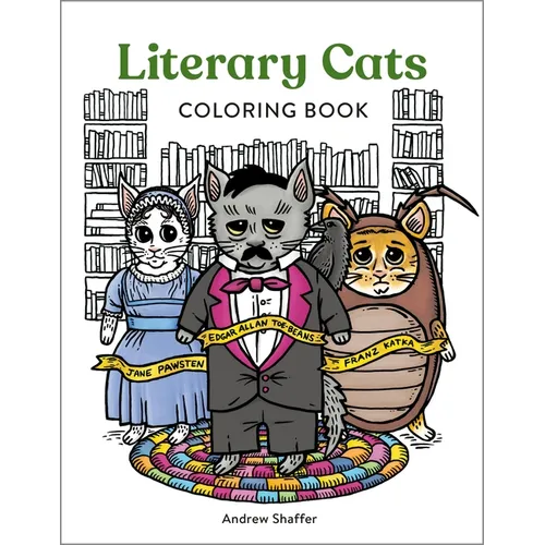 Literary Cats Coloring Book