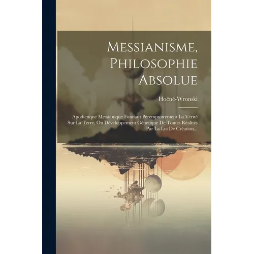 Messianisme, Philosophie Absolue: Apodictique Messianique Fondant Péremptoirement La Vérité Sur La Terre, Ou Développement Génétique De Toutes Réalité