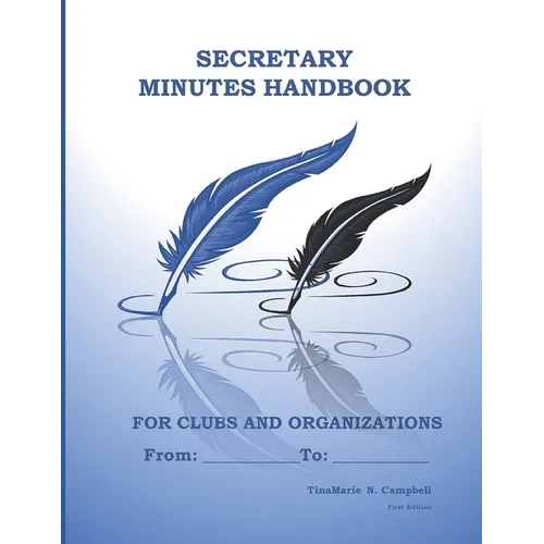 Secretary Minutes Handbook for Clubs or Organizations
