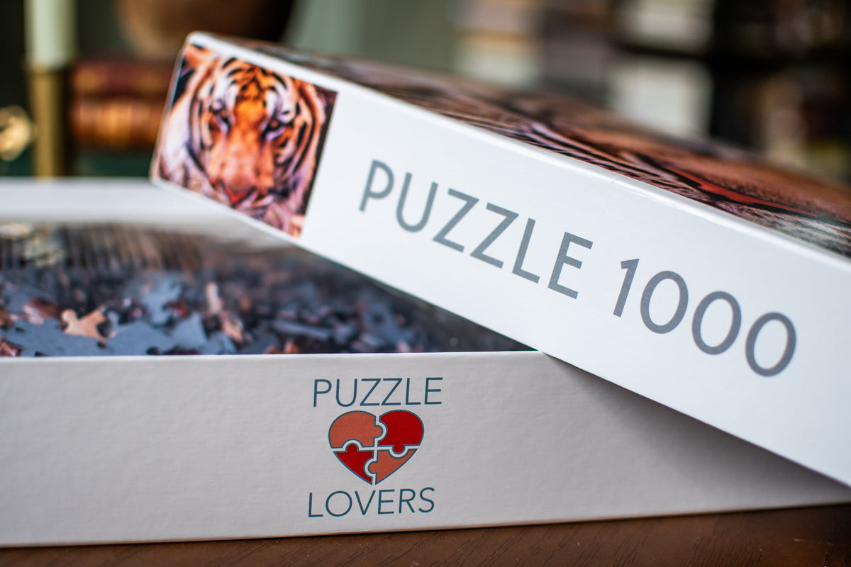 π
π§©β¨ Majestic Tiger Portrait 1,000-Piece Jigsaw Puzzle