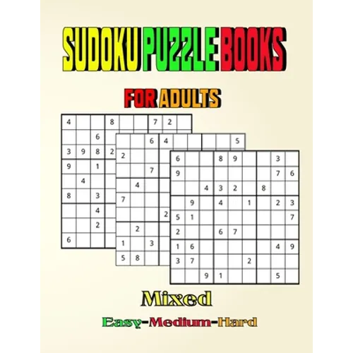 Sudoku Puzzle Books for Adults Mixed Easy Medium Hard: 200 Sudoku puzzle book for adults