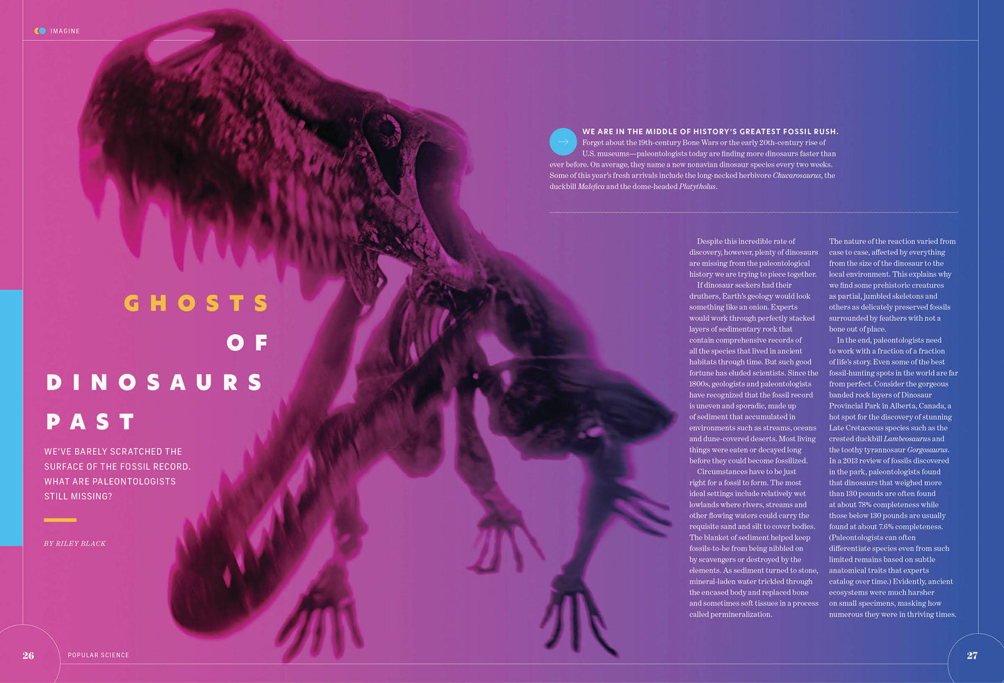Popular Science - Dinosaurs: Secrets, Paleoart Insights, Titanosaur, T. rex, Mating, Giganotosaurus, Fossils, Asteroid, Avian Descendants, Mammal Mysteries, Dynasty, Arctic Habitat & Endgame Theories!