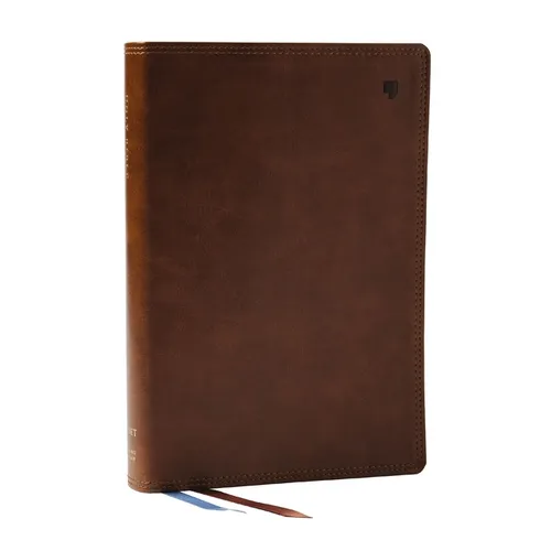 Net Bible, Large Print Thinline with Cross References, Brown Leathersoft, Comfort Print, (Thumb Indexed)