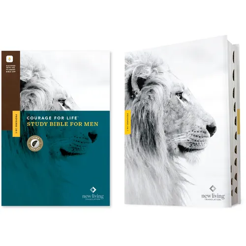 NLT Courage for Life Study Bible for Men, Filament Enabled (Hardcover, Indexed)