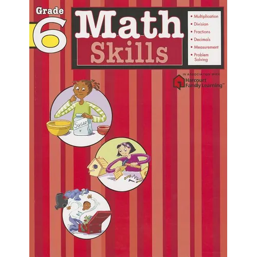 Math Skills: Grade 6 (Flash Kids Harcourt Family Learning)