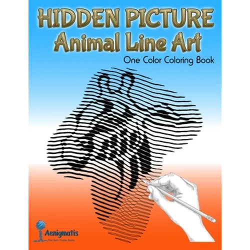 Hidden Picture Animal Line Art: One Color Coloring Book