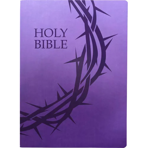 Kjver Holy Bible, Crown of Thorns Design, Large Print, Royal Purple Ultrasoft: (King James Version Easy Read, Red Letter)